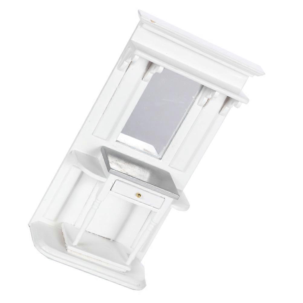 DIY Dollhouse Dressing Table Mini Shape White Practical Furniture Model Making 17.5X10.2CM 1Pack