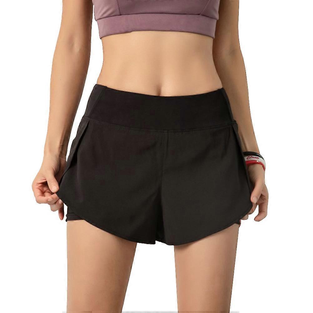 Breathable Gym Shorts For Black Suitable For Casual Wear With Elastic Waist 1Set