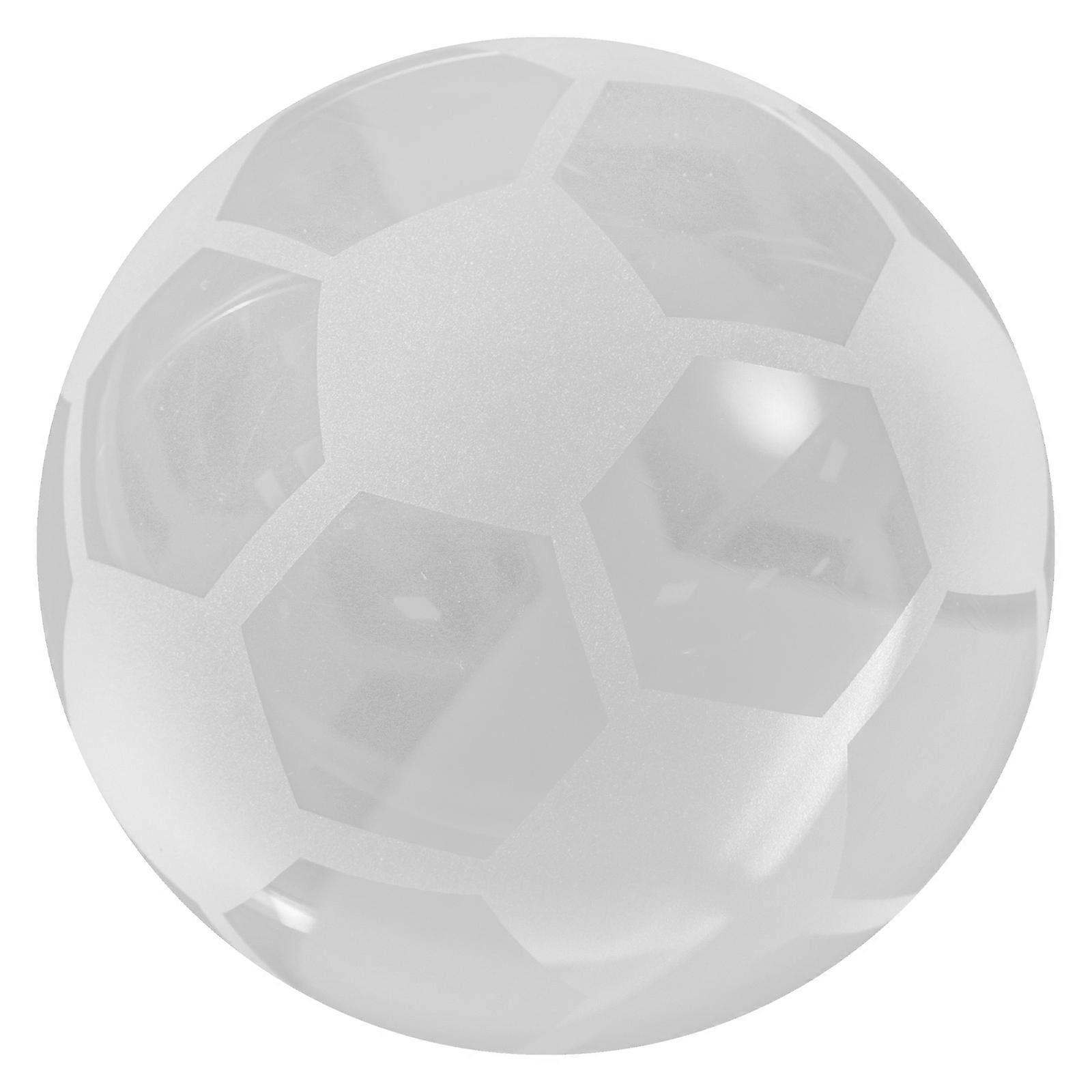 Crystal Soccer Ornament – Transparent Craft Soccer Ball Decoration for Desk, Home & Office Display – Ideal for Students & Sports Fans