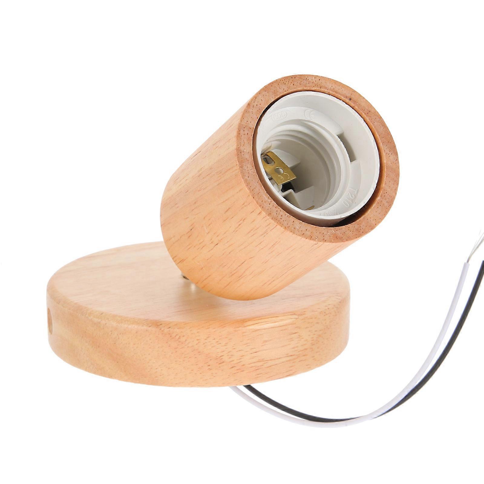 Screw Light Socket Wood Rotation Bulb Holder for Modern Ceiling Lighting, Easy Install, Industrial Style Design, Replacement for Damaged Lamp Holders