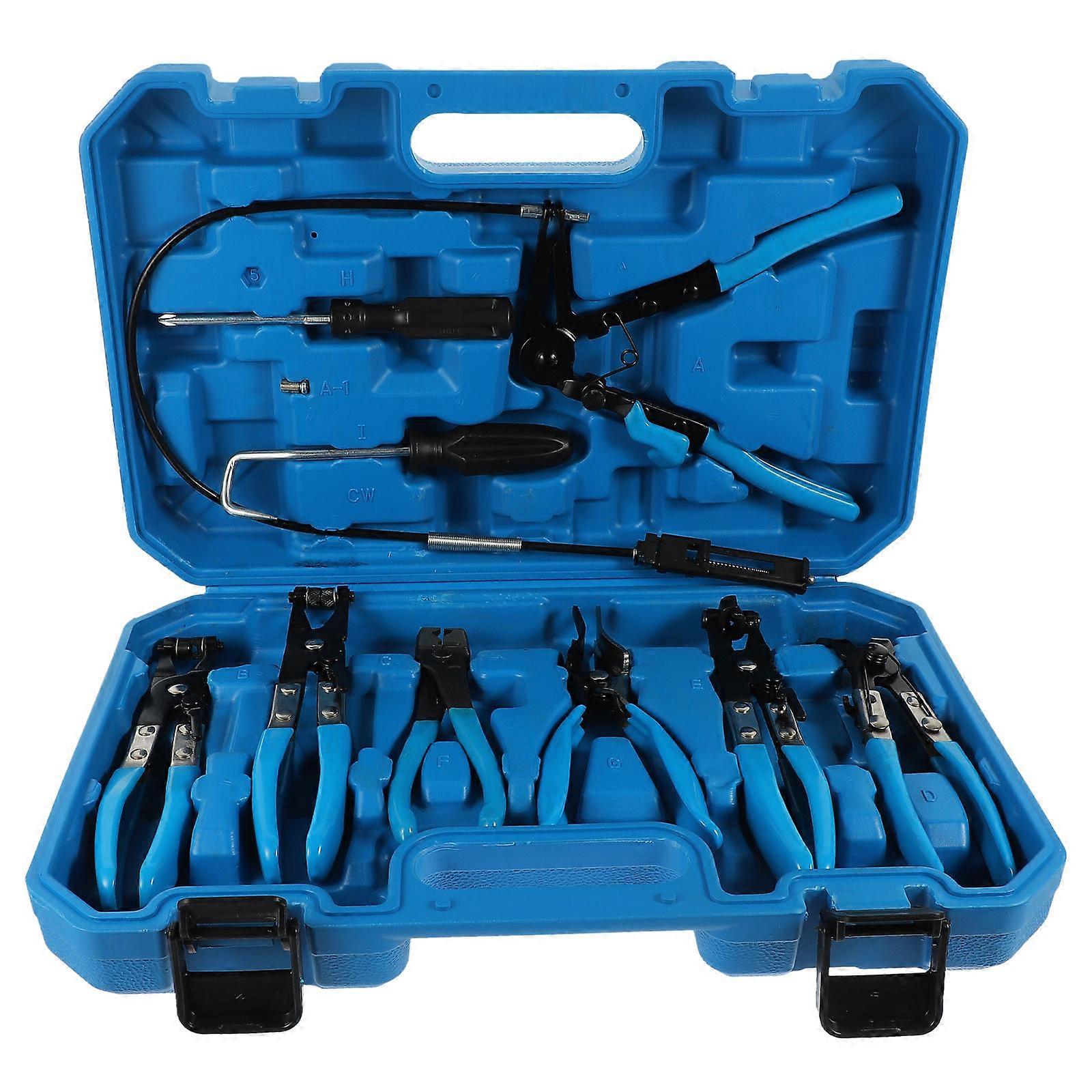 Hose Clamp Tool Set For Car Water Pipe Repair With Durable Rubber And Steel Construction In 9Pcs