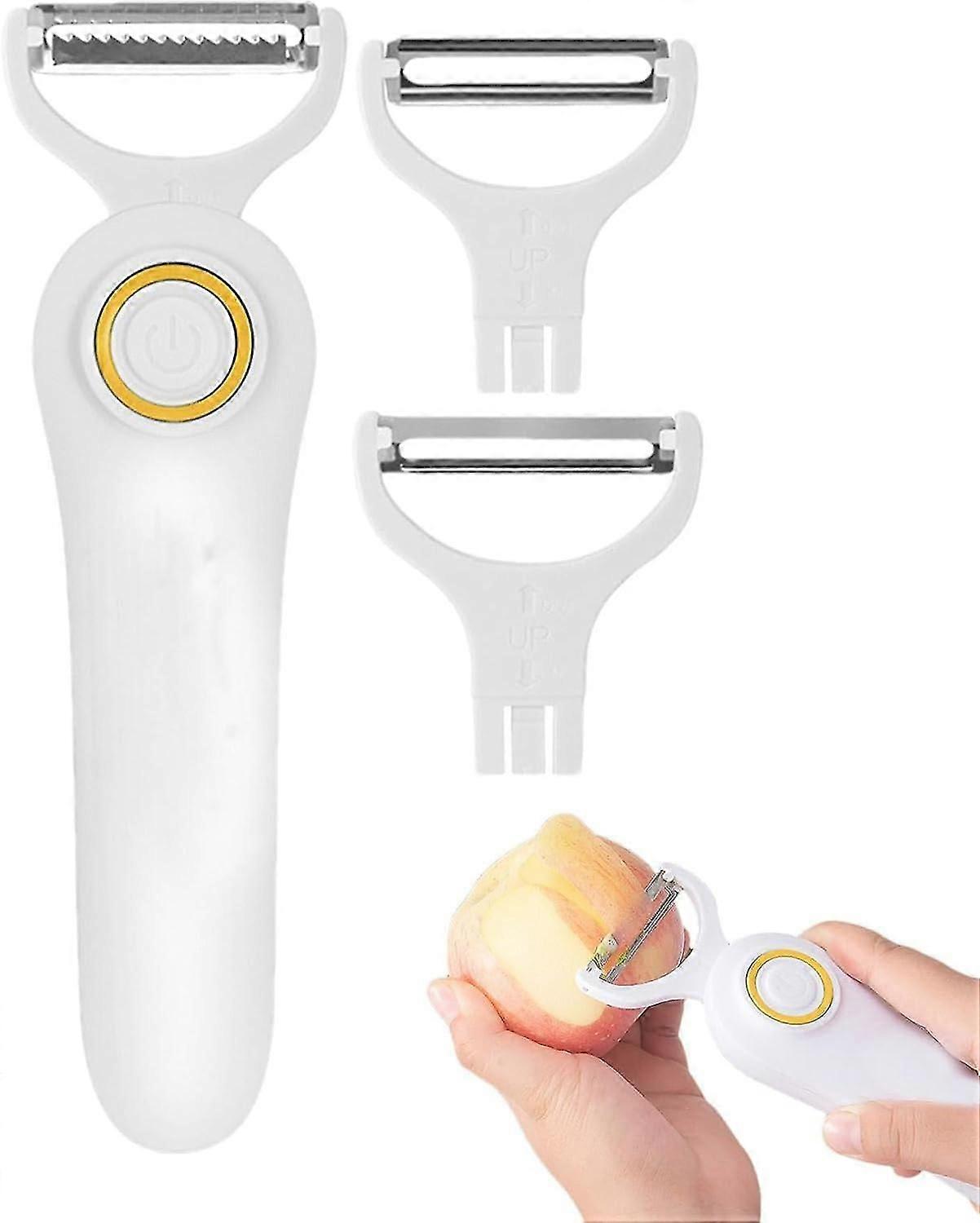 Automatic Peeler - 3 in 1 Multifunctional Grater - Battery Operated Kitchen Utensils for Peeling Oranges
