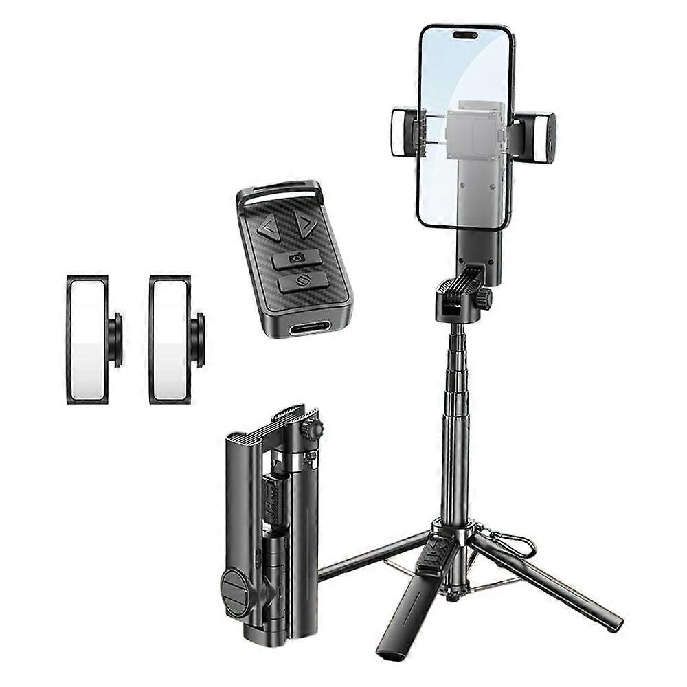 Q36 Dual Fill Light Anti Shake Handheld Gimbal Stabilizer for Smartphone 4 Leg Tripod with Remote