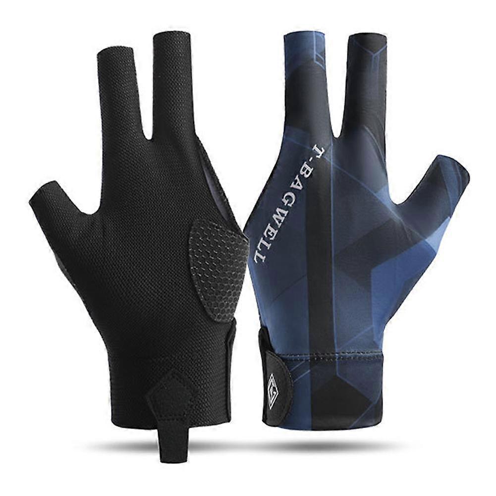 Left Hand Billiards Glove Professional Snug Fit Enhanced Grip Non Slip Palm Three Finger Design Compression Support For Improved Performance