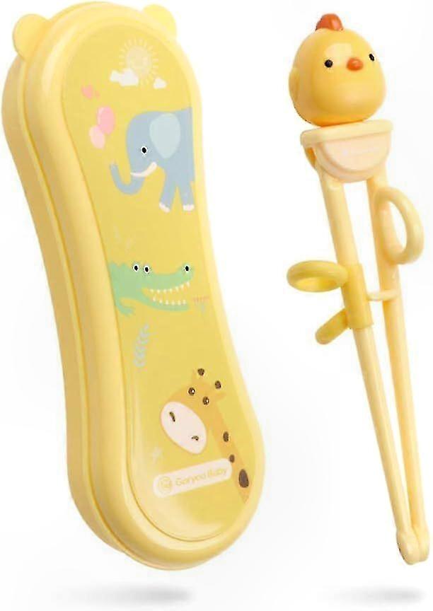 Beginner-Friendly Chopsticks with Animal Designs and Rings for Kids Learning to Use utensils