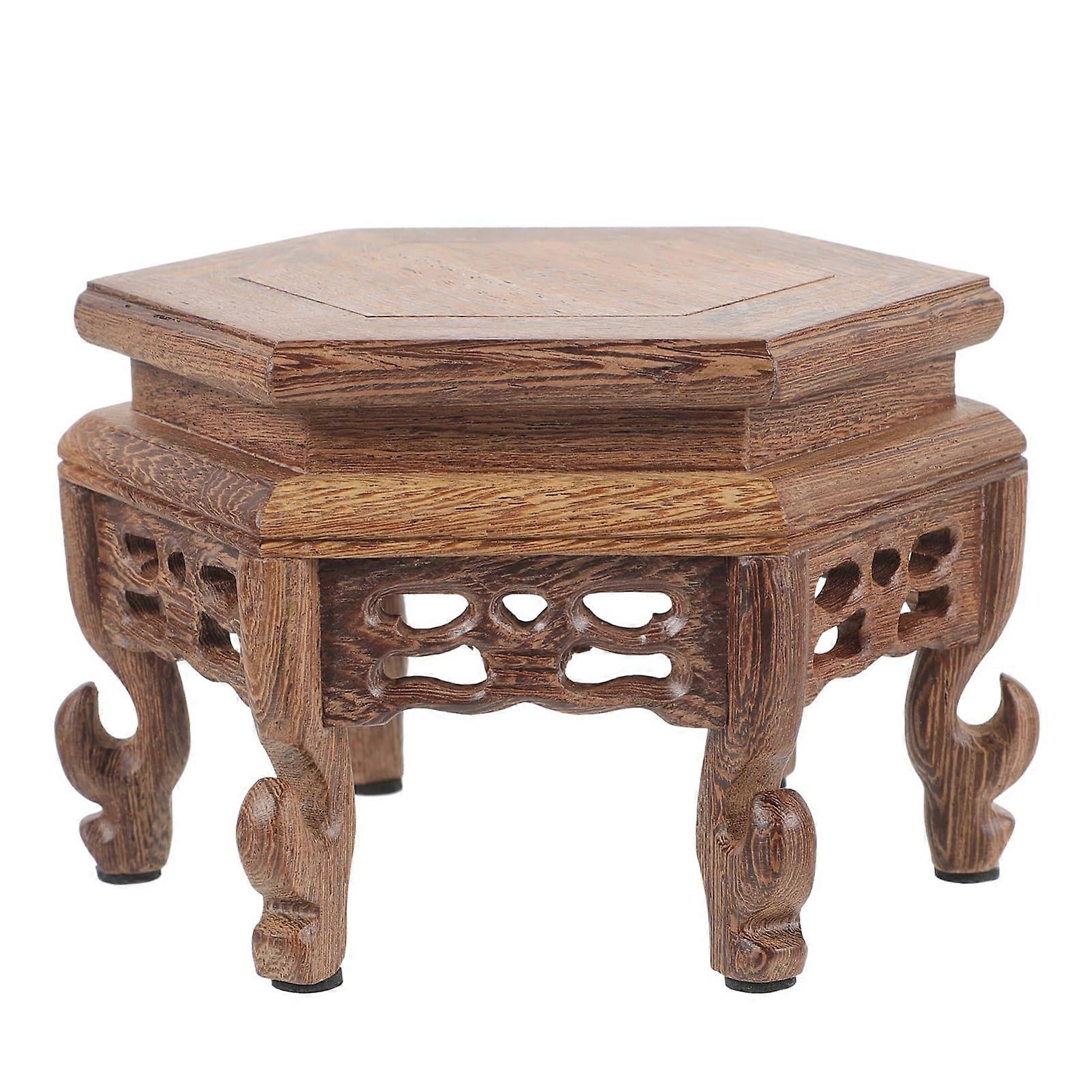 Wooden Table Stand for Indoor Plants Bonsai Presentation
