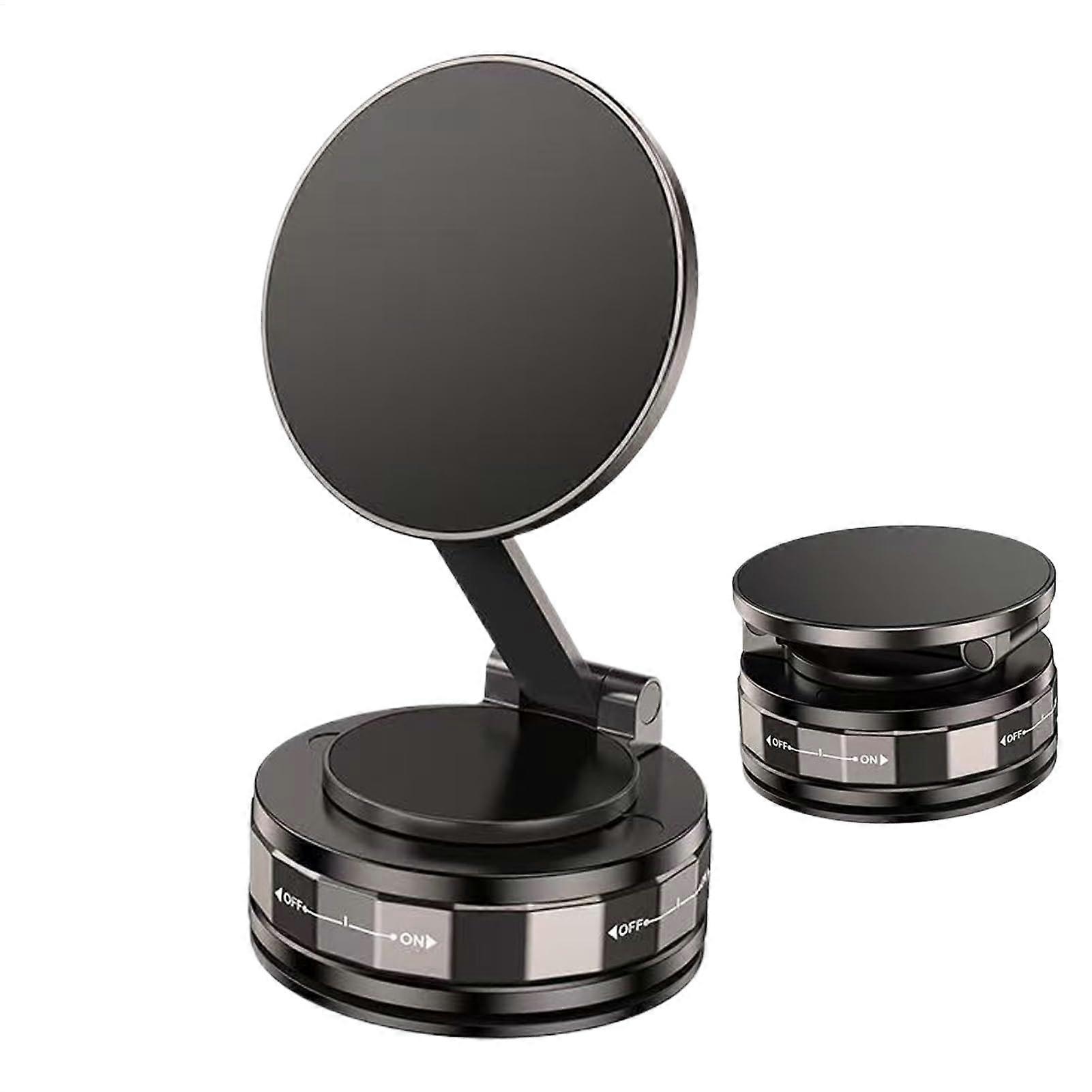 Vacuum Suction Phone Holder 360 Degree Rotatable Magnetic Car Mount For Most Smartphones Dashboard Windshield Foldable