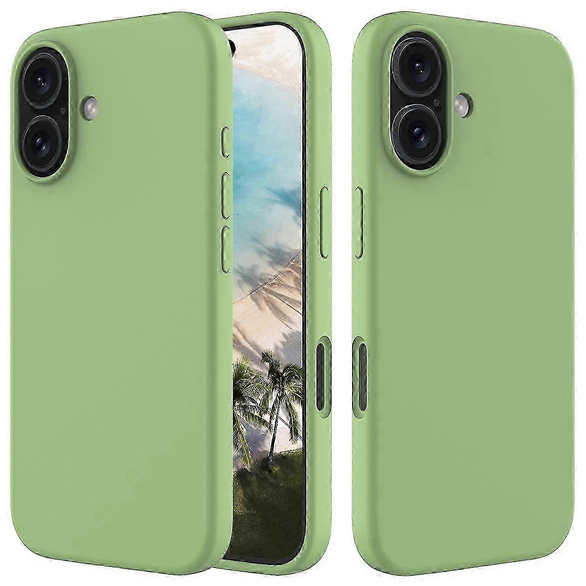 Silicone Shockproof Phone Case with Soft Lining - Green, Compatible with Multiple Models