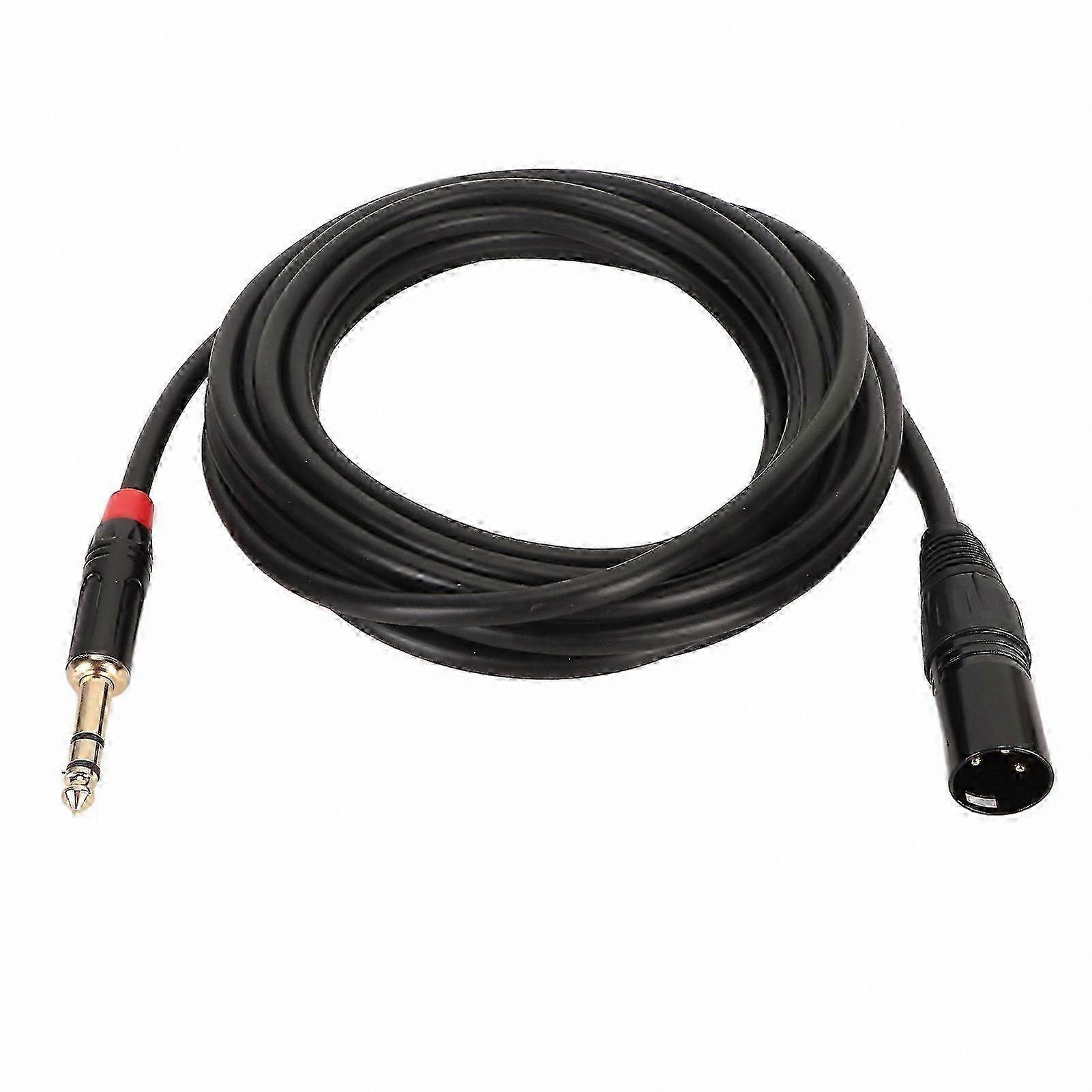 6.35mm Male Plug to XLR o Cable - 5m Microphone Cord for Mixer and Amplifier Connection