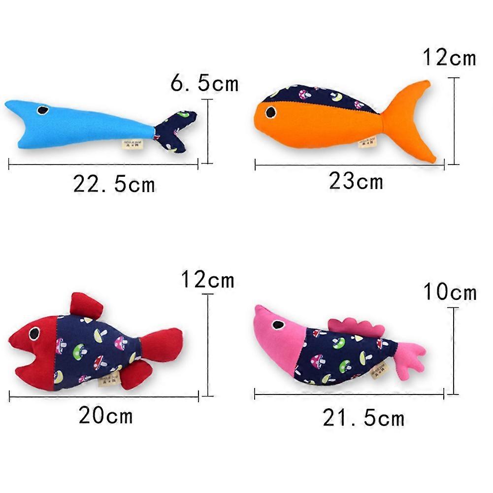 Fish Shape Catnip Toy with Sound, Pink, 21.5x10cm, Soft Cotton