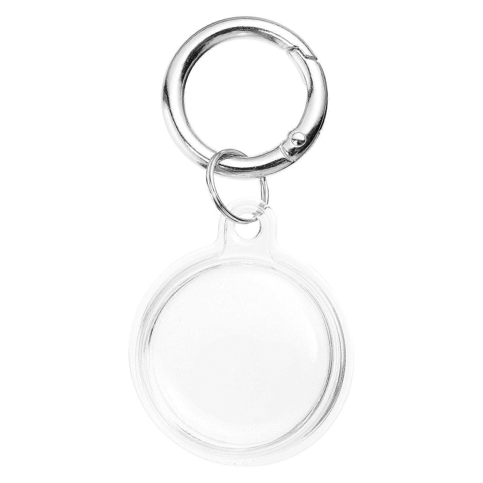 Portable Locating Device Case Durable TPU Cover with Key Ring for Keys, Pets, Bags Scratch and Impact Resistant, Transparent