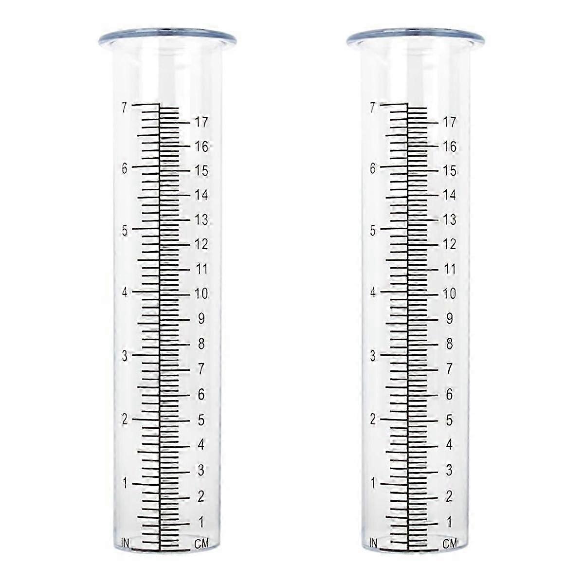2pcs Plastic Rain Gauge Replacement Tube