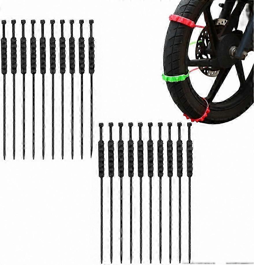 Universal Reusable Tire Chains for Snow, Anti-Skid Adjustable Traction Solution for Cars, SUVs, Trucks, and Pickups