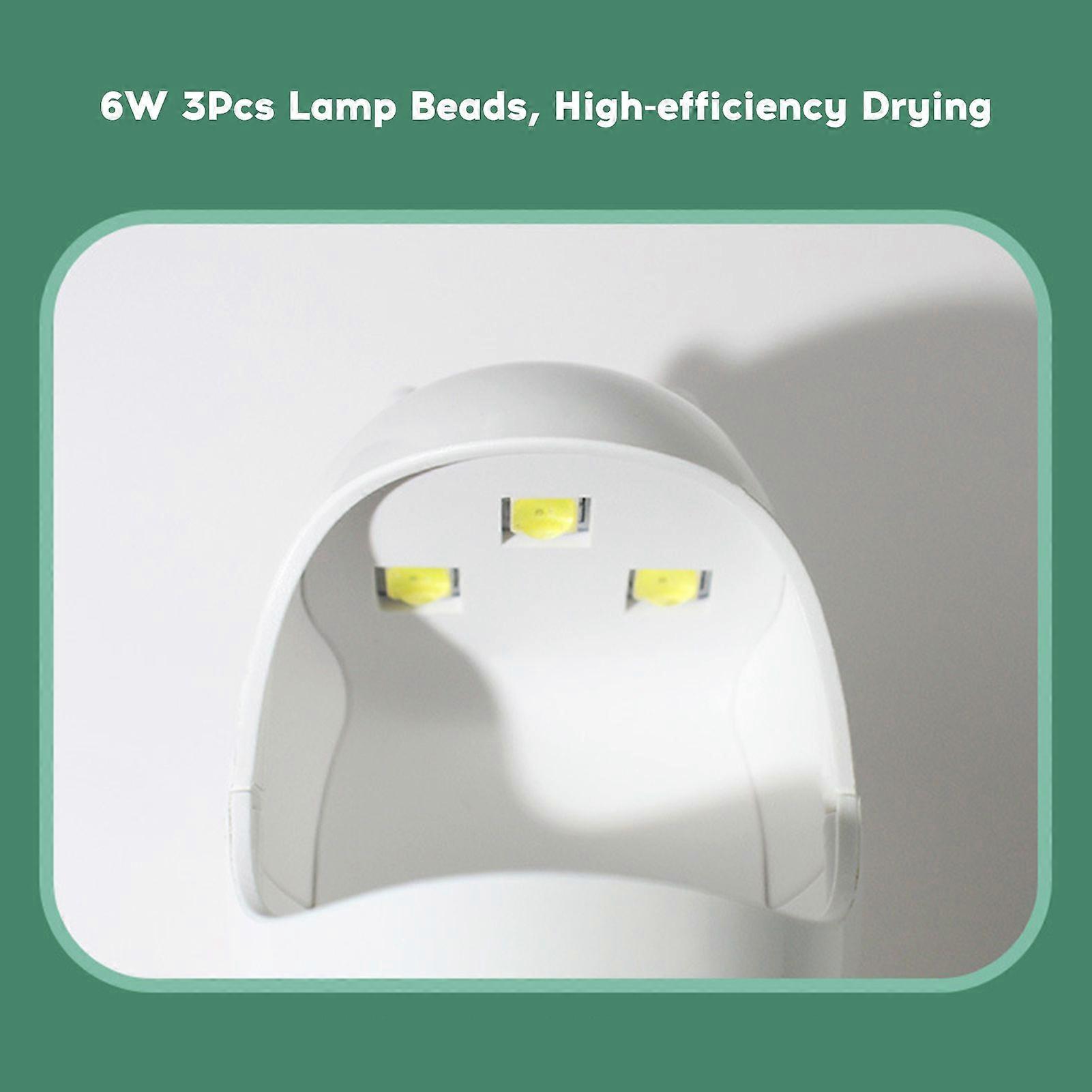 USB Interface Portable Nail Lamp Two-speed Timing 30S/60S Timing Quick Drying 6W Mini Nail Dryer Machine