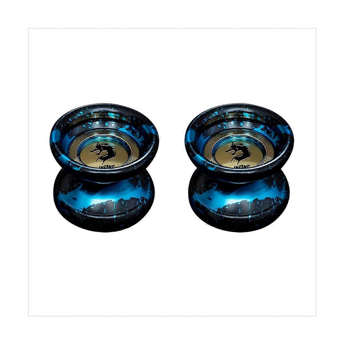 2 Pcs Professional Butterfly Yoyo Alloy Responsive Yoyo 10 Ball Bearing Yoyo for Advanced Player wit