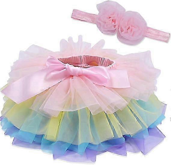 Toddle Tutu Skirt for Baby Girl with Diaper Cover, Soft Baby Tutu D...