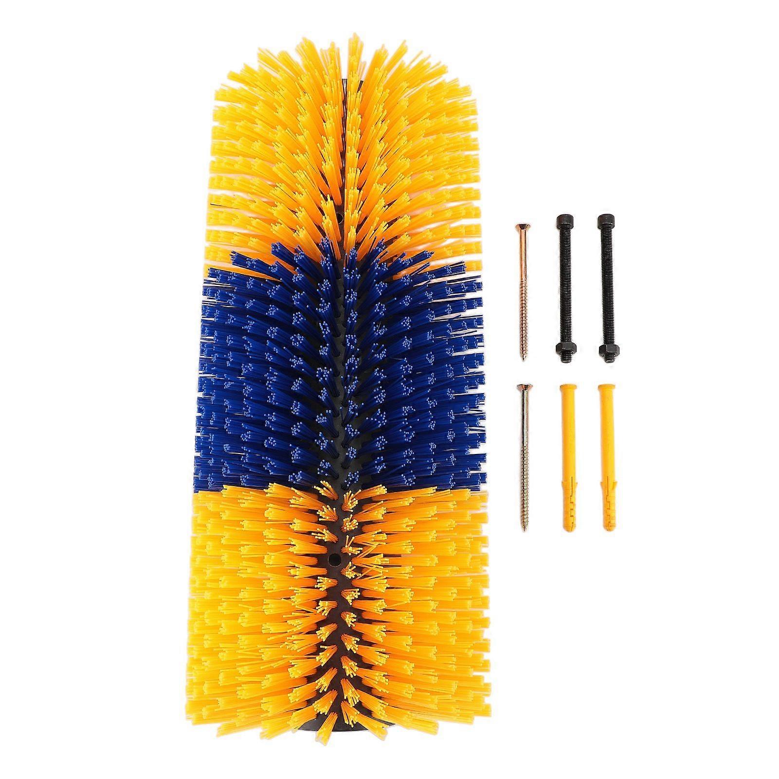 Livestock Scratching Brush 435mm Horse Cow Scratcher Relieve Back Itching Horse Full Massage Grooming Brush for Horse Cattle Sheep Yellow