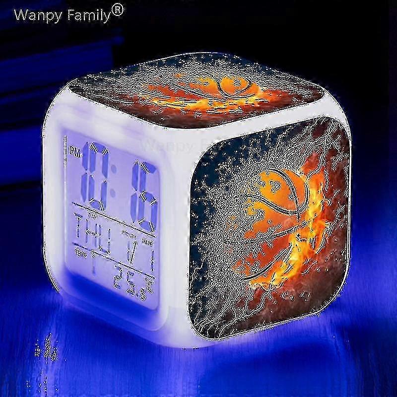 Basketball Alarm Clock 7color Change Multifunction Noctilucence Electronic Watch Kids Room Wake Up Timer Birthday Gift For Child