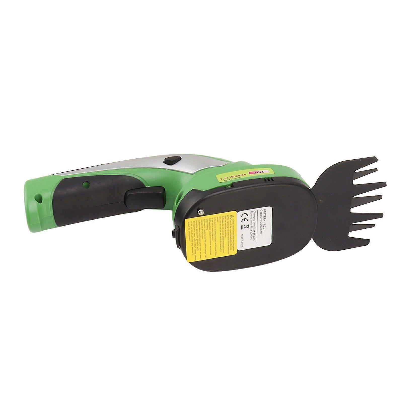 Electric Grass Trimmer 2 in 1 Rechargeable Handheld Cordless Hedge Shear for Shrubbery 100240V US Plug