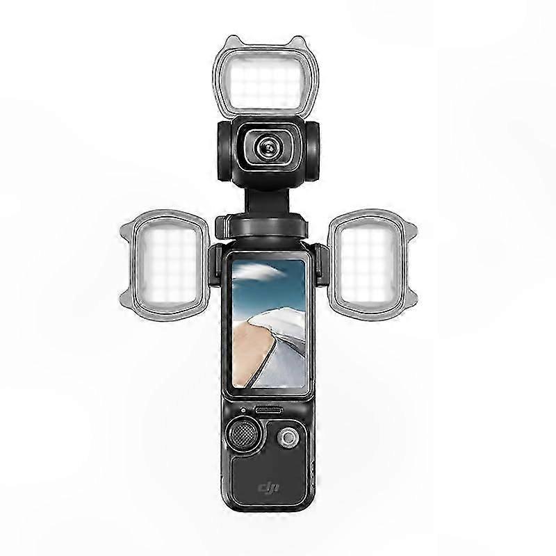 Magnetic LED Video Light for Portable Camera Kits, Compatible with Osmo Pocket 3, Includes Adjustable Bracket