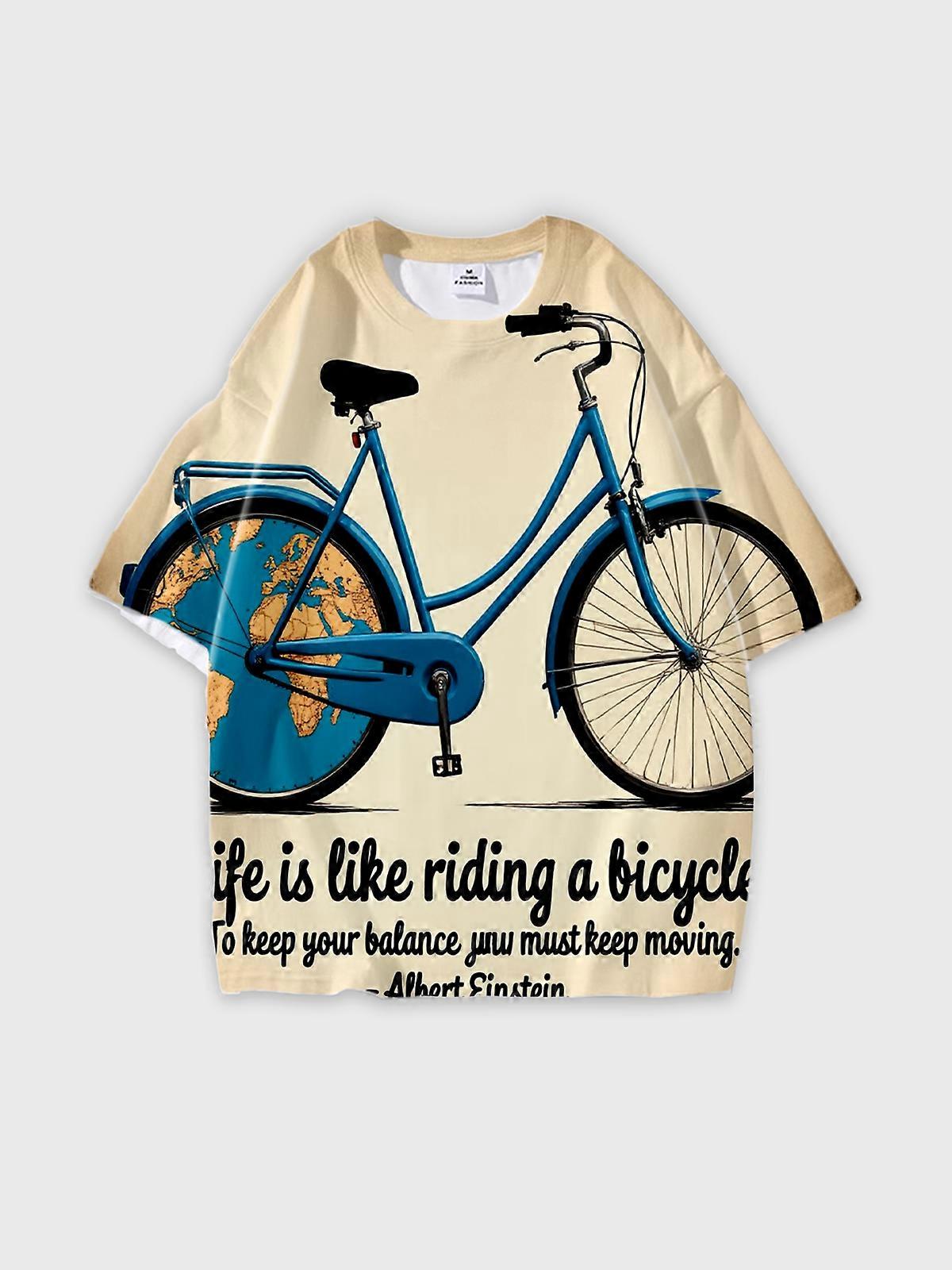 T-Shirt Short Sleeve Round Neck, Summer Casual Loose Graphic Tee, Unisex Pattern U2193