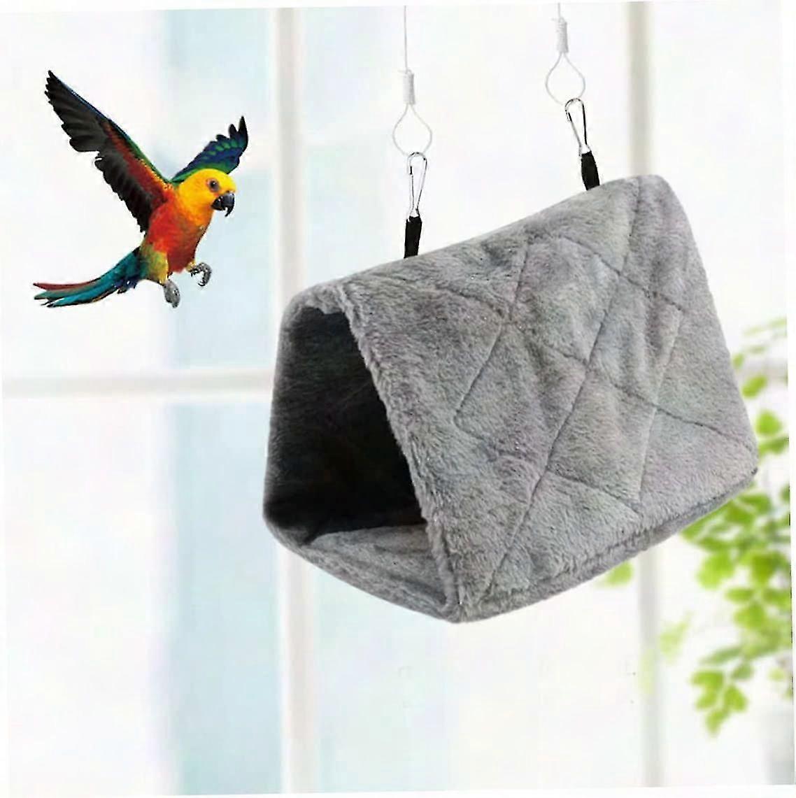 Winter Warm Plush Parrot Nest Hammock - Soft Hanging Cage Tent for Birds & Parrots