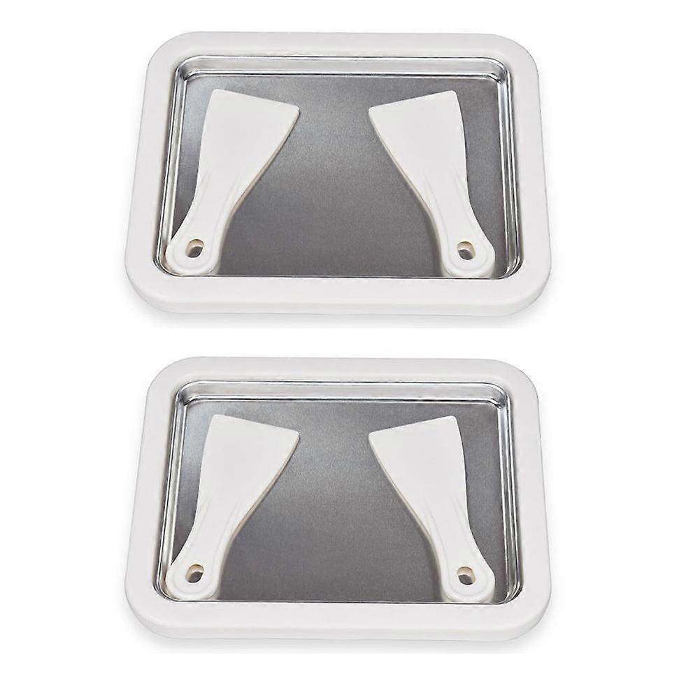Ice Cream Frozen Yogurt Machine Stainless Steel Fried Ice Tray Fried Yogurt Machine Compact Home Ice Cream Machine Set