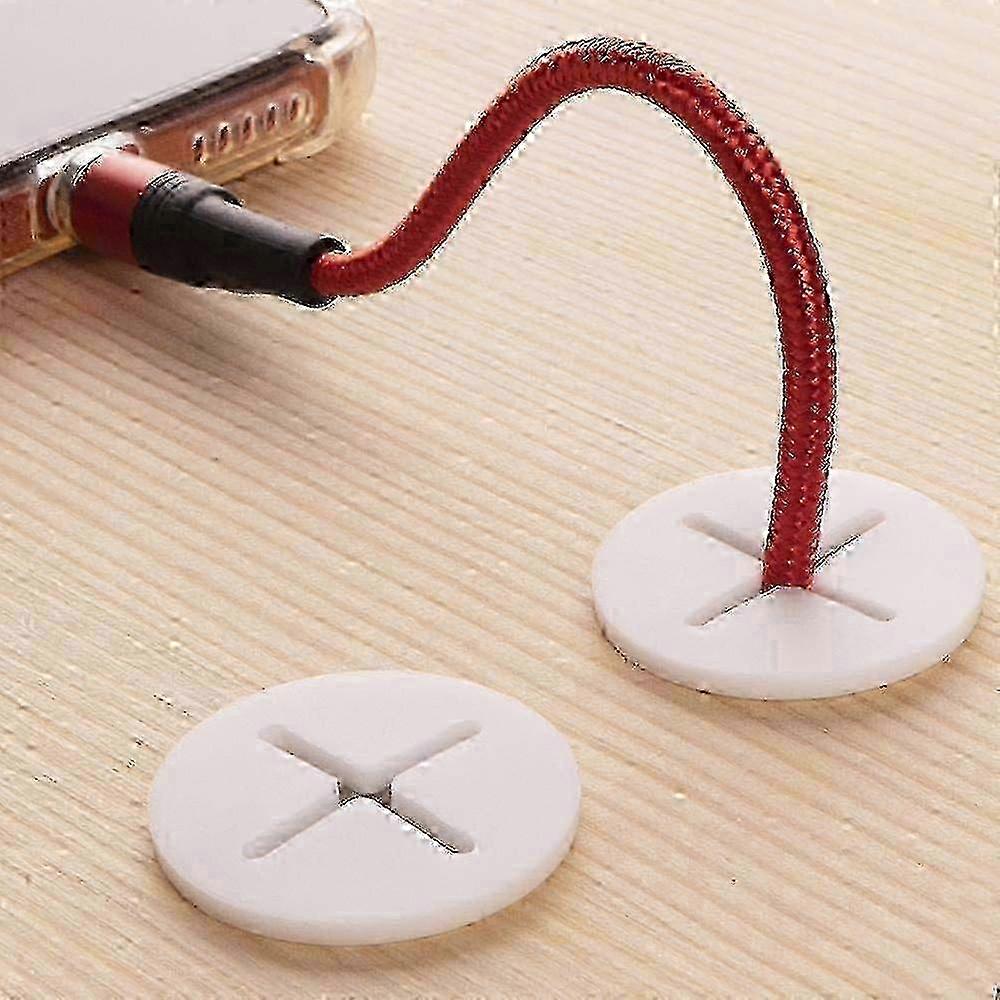 10pcs Flexible Silicone Desk Cord loop Cable Hole Covers
