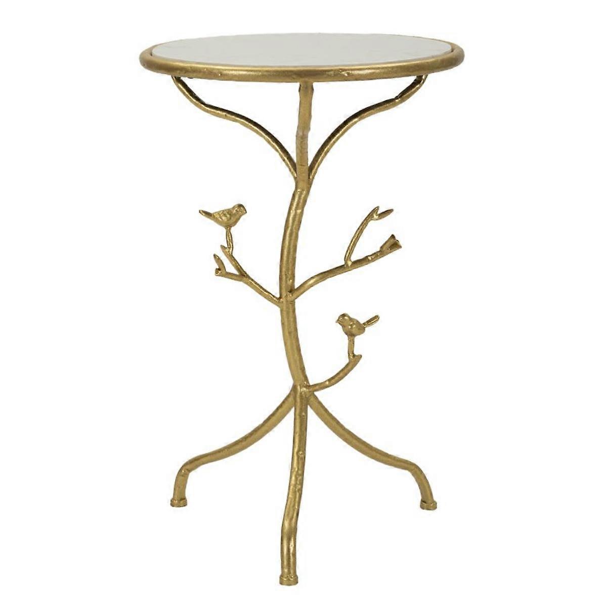 MF801 Table basse, Or, Métal, 38x38x60 cm