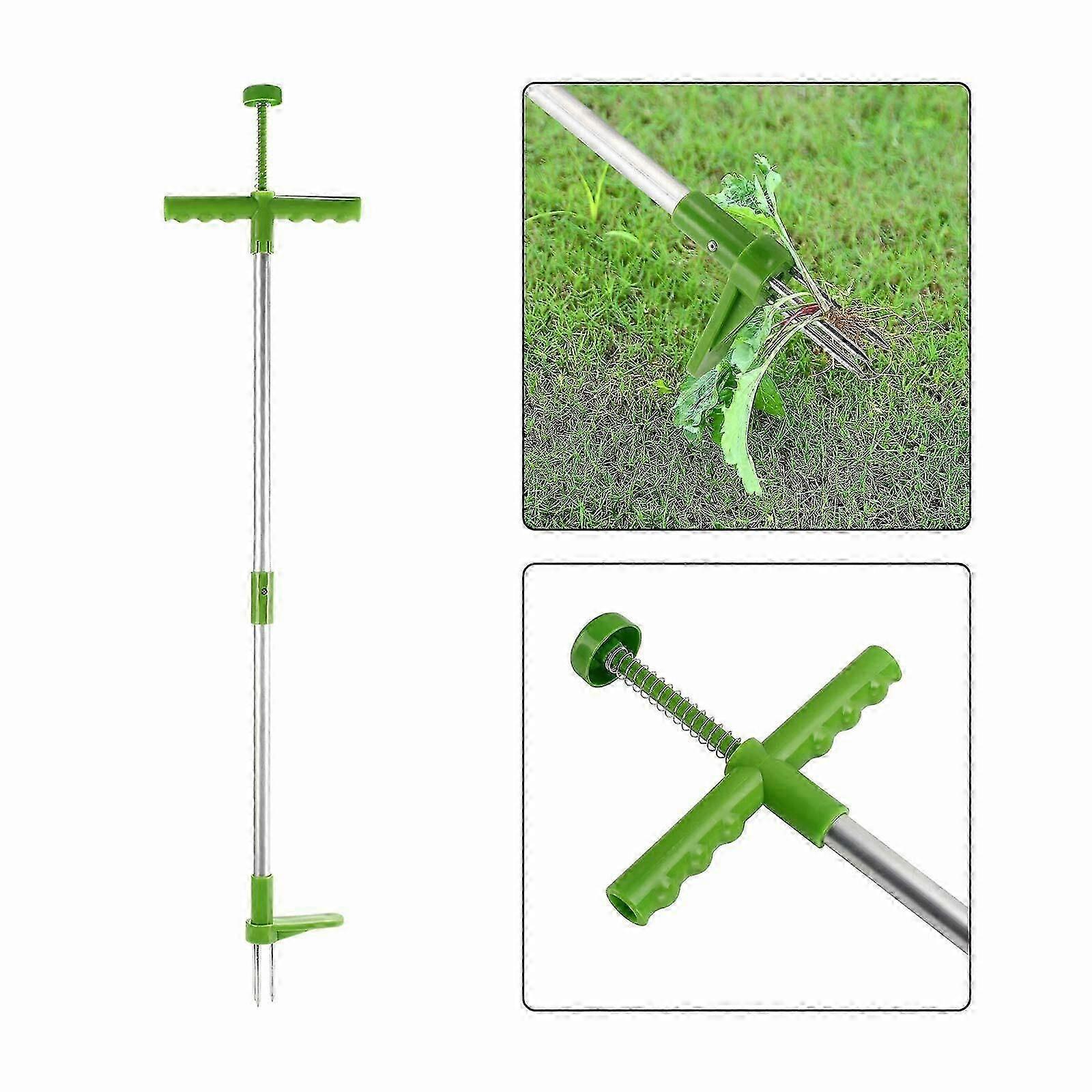 Claw Weeder Root Remover Outdoor Long Handle Killer Claw Weeder Aluminum Stand Up Weed Puller Removable With Foot Pedal