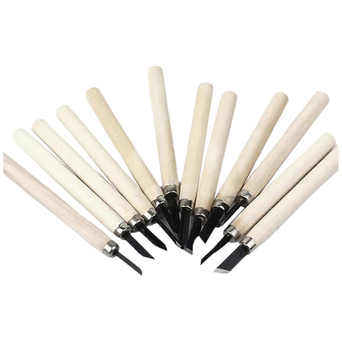 12pcs Wood Carving Chisels Set for Basic Cutting and Detailed Woodworking DIY Hand Tools Gouges Kit