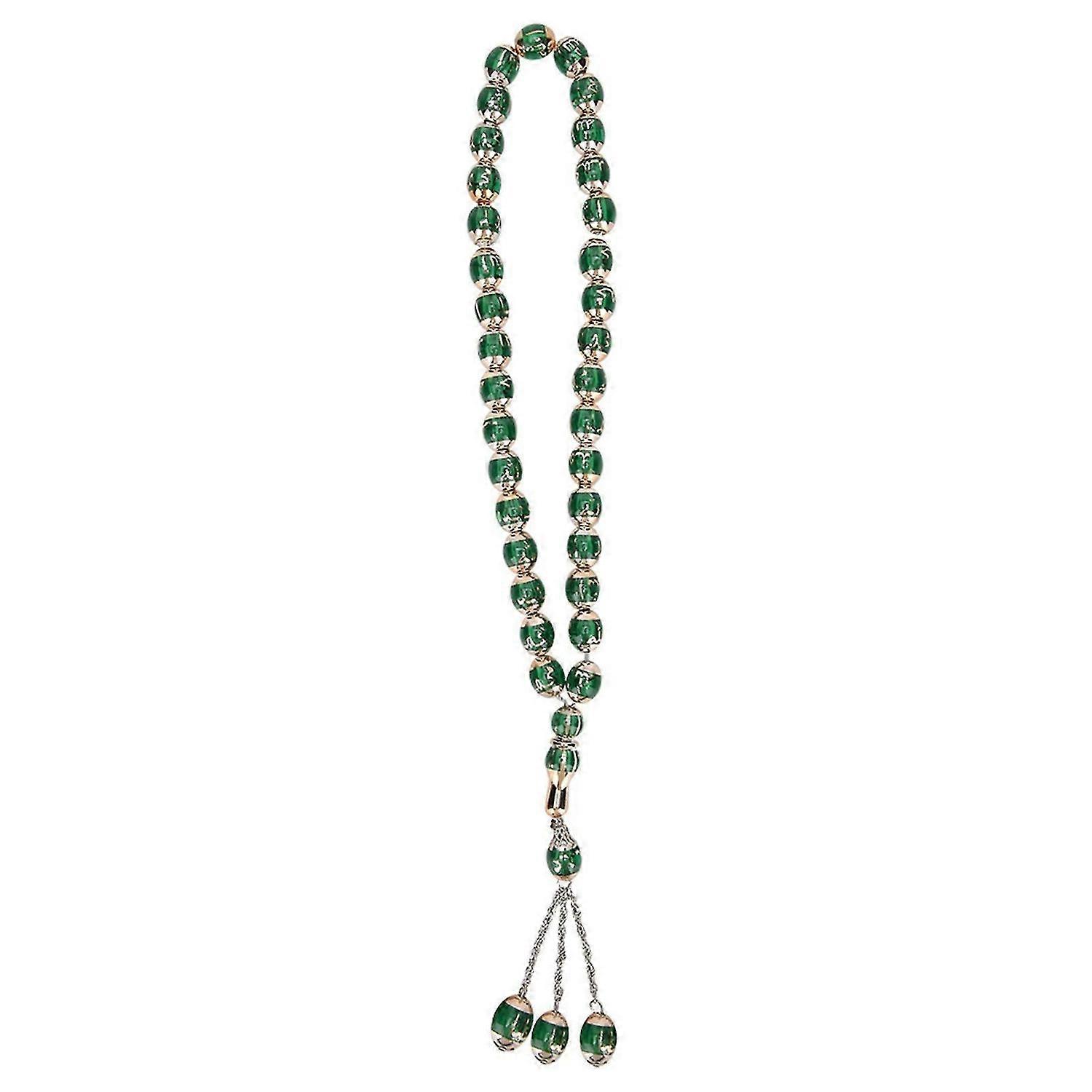 2025 Latest Model Resin Unisex Muslim Prayer Beads Round Rediing Words Rosary