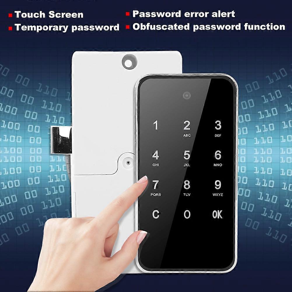 Smart Electronic Password Lock 128x64mm Silver Touchscreen