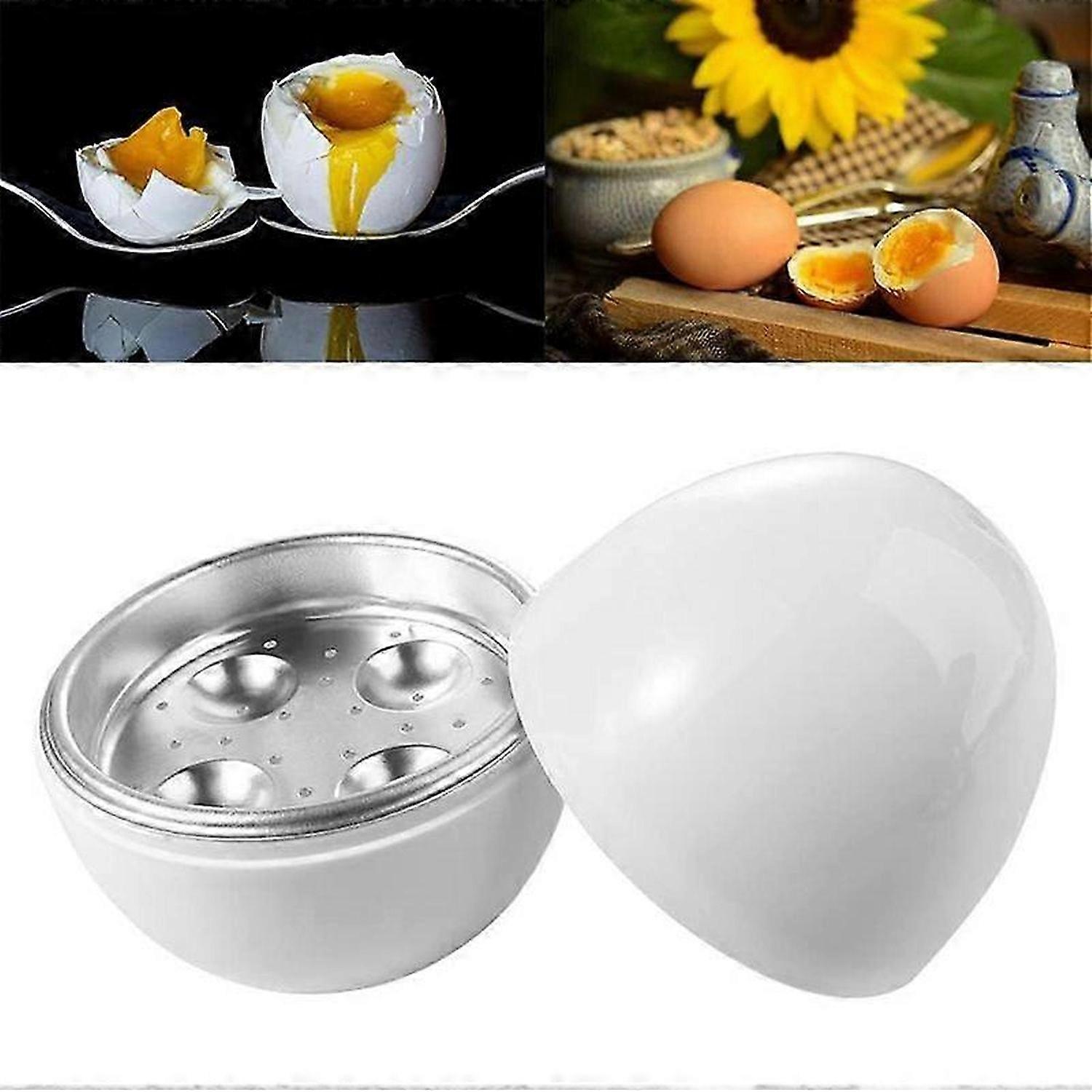 Microwave Egg Boiler Quick 5-Minute Cooker for Hard or Soft Boiled Eggs Steams Up to 4 Eggs Multi-Use Steamer Function