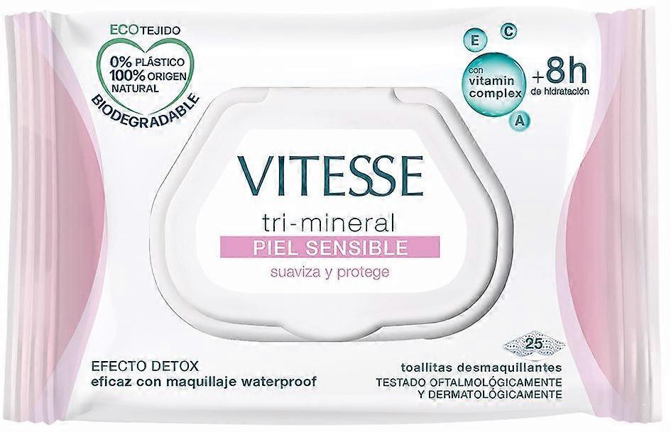 Tri-Mineral Piel Sensible cleansing wipes Vitesse 25 units