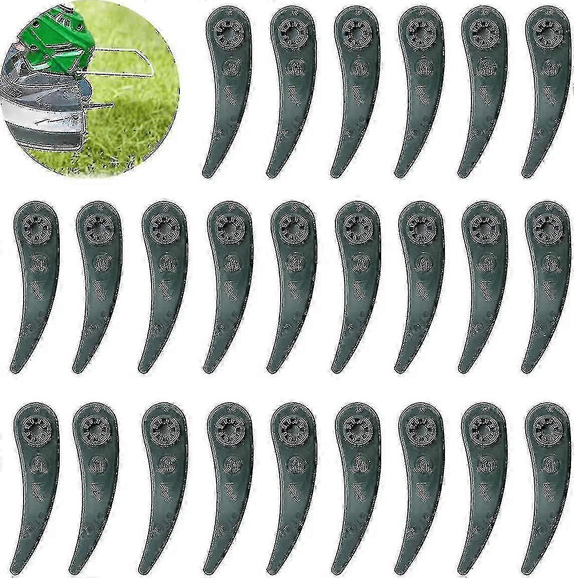 Replacement Grass Strimmer Blades, 24 Pack Edger Blade For Bosch Durablade Art 23-18 Li Art 26-18 Li String Trimmer, Green -t