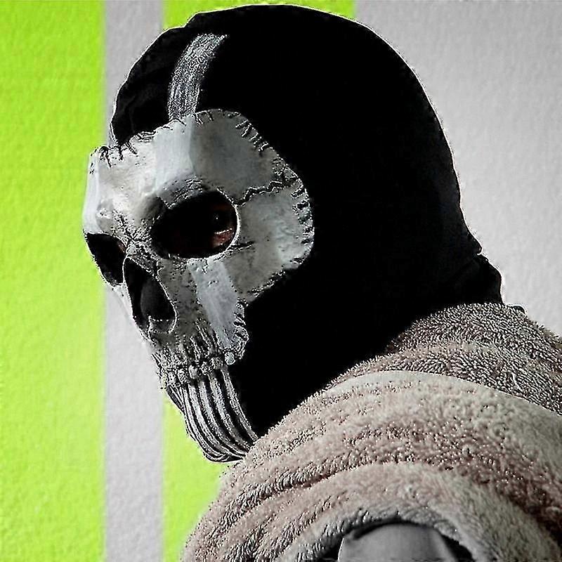 Tactical Skull Full Mask for Airsoft and Cosplay - Ghost Operator MW2 COD Style - CLJR