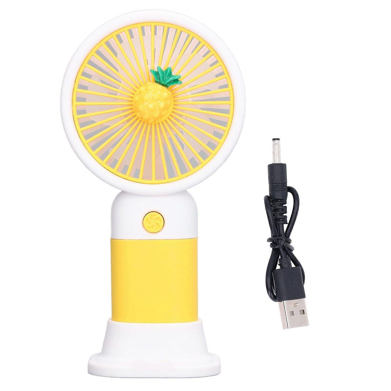 Mini Handheld Fan Cartoon Design Strong Wind USB Rechargeable Mini Portable Fan for Travel Office Home