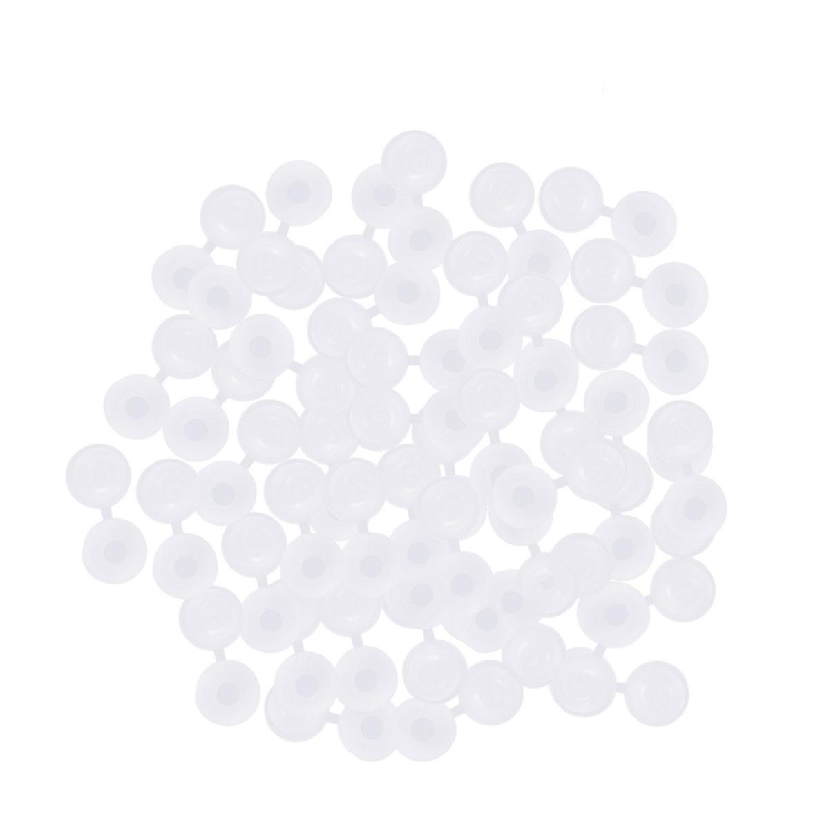 Screw Cover Cup Plastic Caps Protect Screws Rustproof 50Pcs White