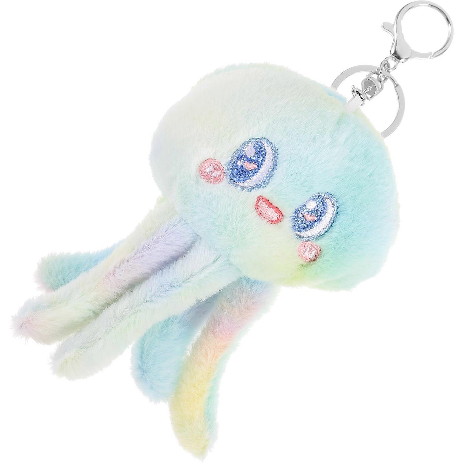 Octopus Keychain Plush Pendant with Clip for Decoration 3Pcs Set
