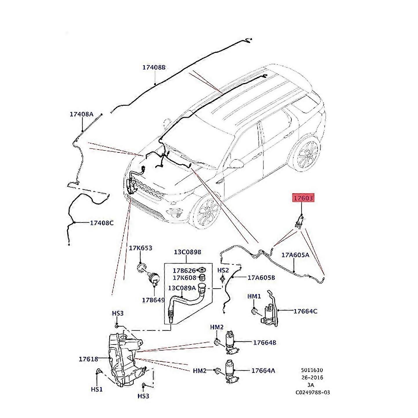 For 2pcs Front Windshield Washer Nozzle Sprayer Jet For