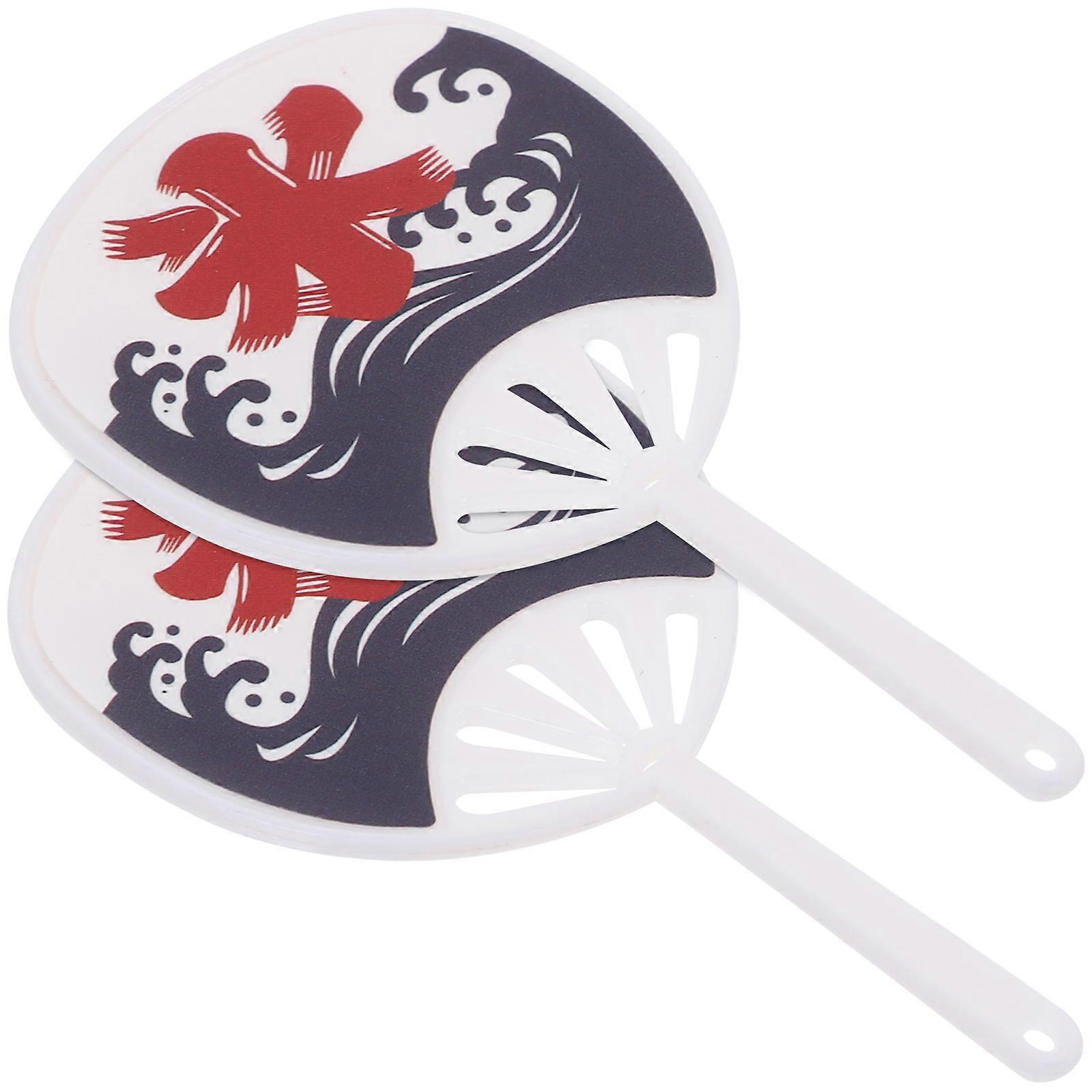 Miniature Japanese Fan Model for Decorative Use 10Pcs Blue Desktop Ornament