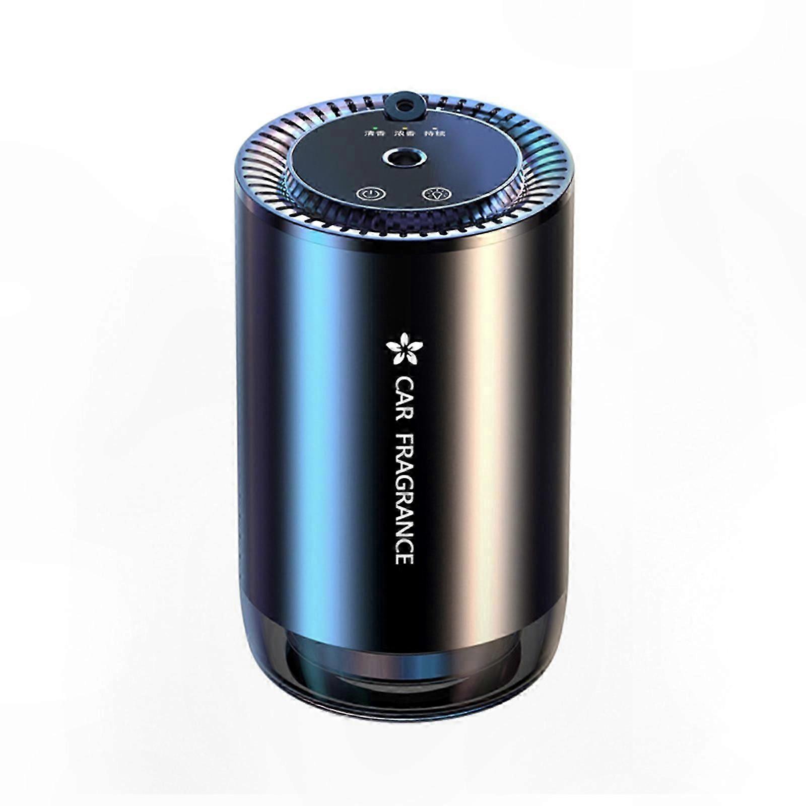 Car Air Freshener Essential Oil Fragrance Diffuser Smell Distributor USB Rechargeable Aromatherapy Scent Air Refresher LED Light