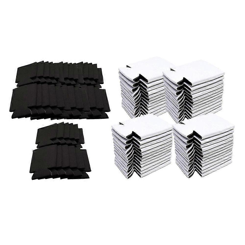 80 Pieces Beer Can Coolers Reusable Insulated Soft Sleeves White And Black