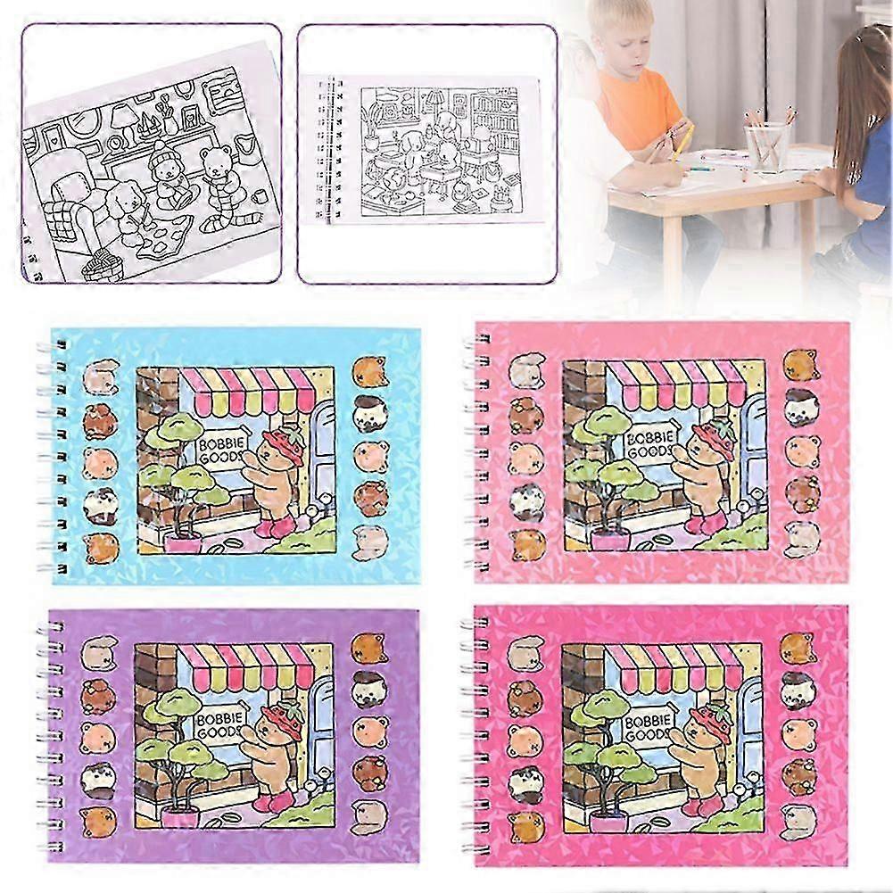 كتب تلوين Bobbie-Goods لطيف مريح للبالغين المراهقين كتاب نشاط ممتع لتخفيف التوتر