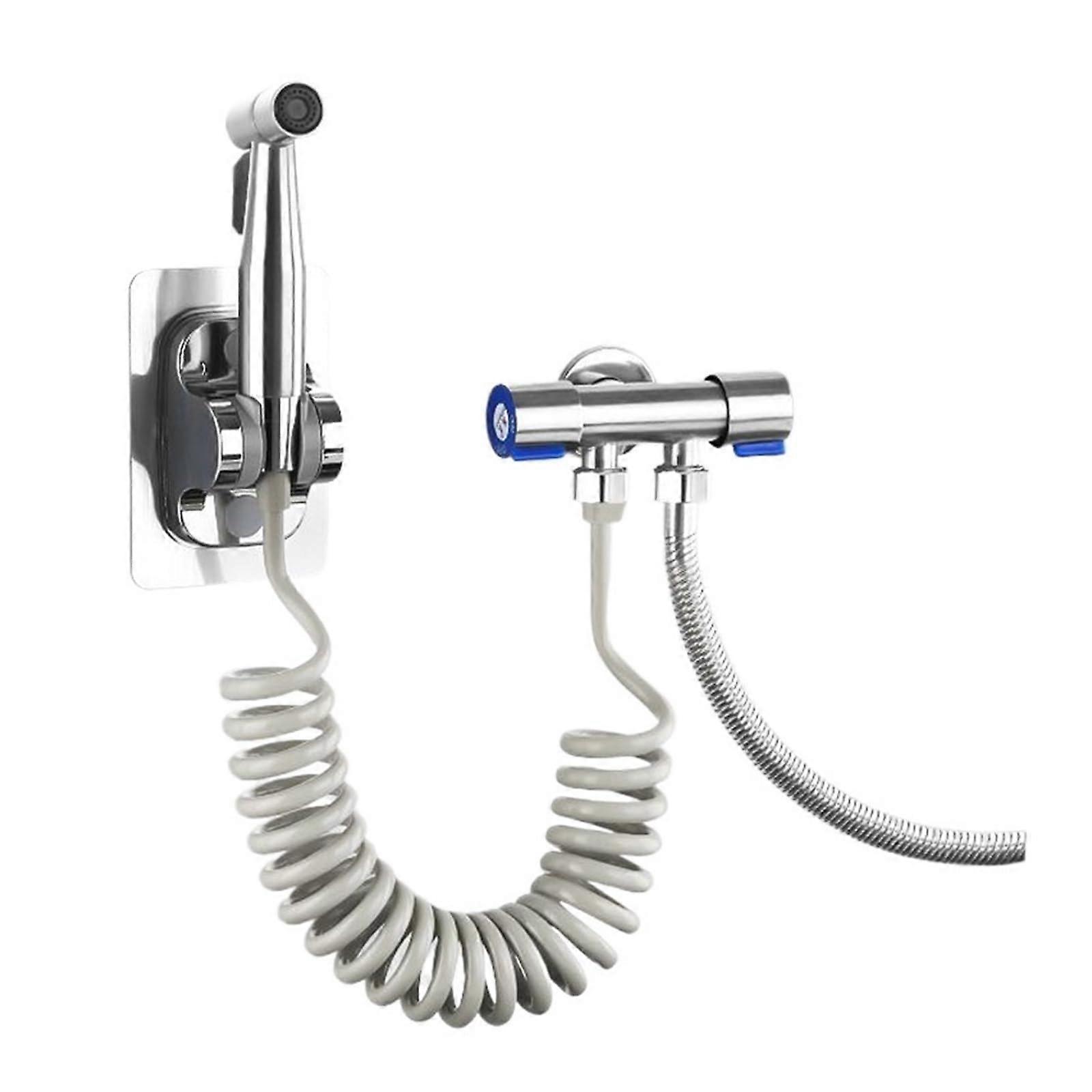 Handheld Bidet Sprayer Kit 304 Stainless Steel, G1/2 Connection, 3In1 Package B, SelfCleaning Nozzle