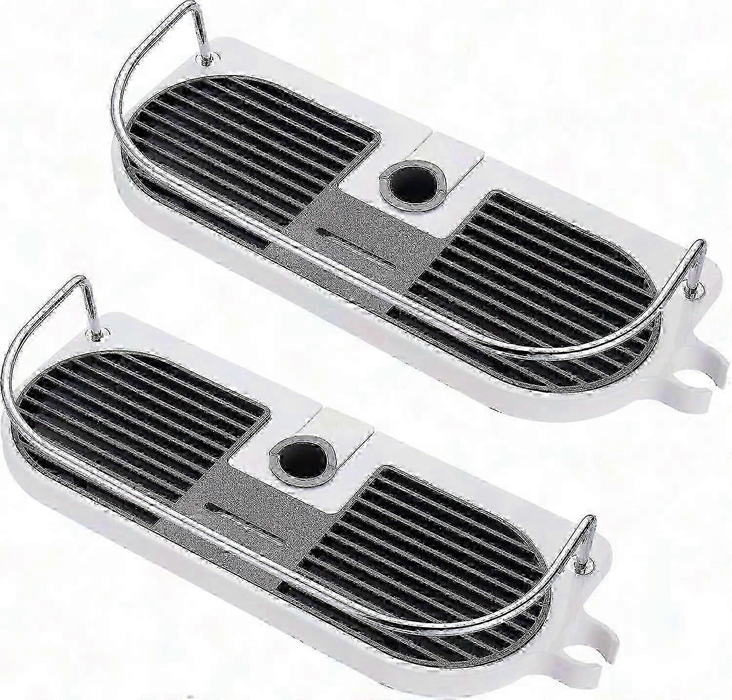 No Drill Shower Shelf for Shower Rod - 2 Pack Hanging Shower Caddy with Buckle for Soap, Shampoo & Shower Head Holder