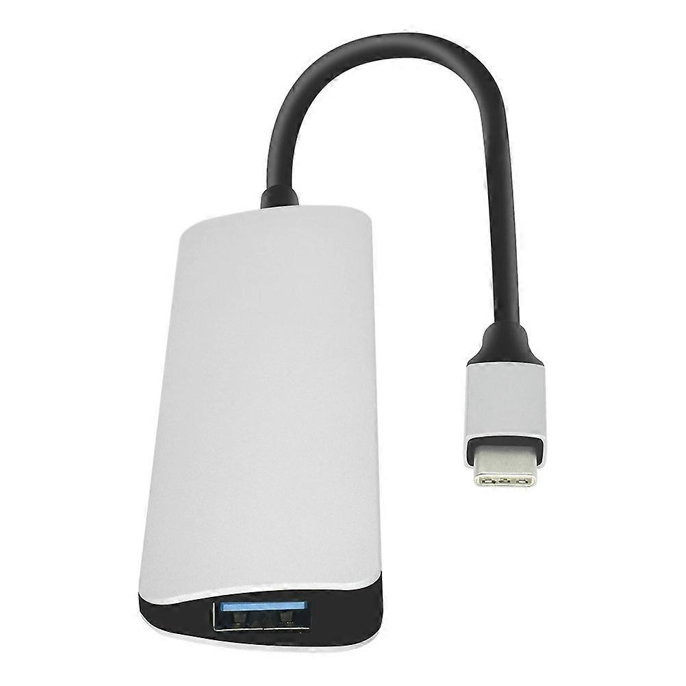 USB Expansion Dock Aluminum Alloy Portable Hub for Computer Use 1Pcs 4 Ports