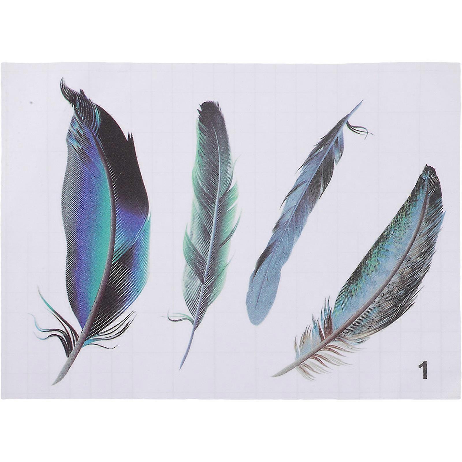 Car Stickers 5Pcs Multi Plume Decors Vehicle Decoration Scratch Concealment
