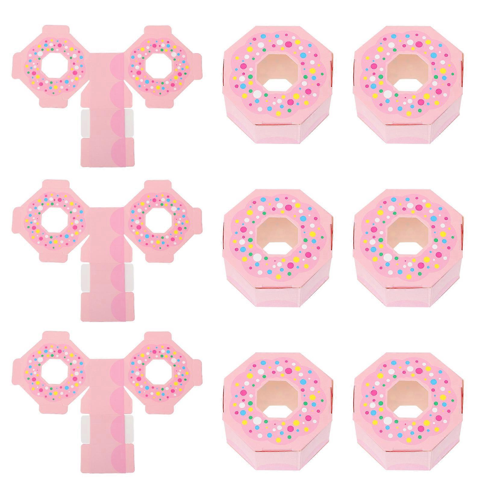 Wedding Candy Boxes Pink Paper Candy Holders for Storage 16Pcs